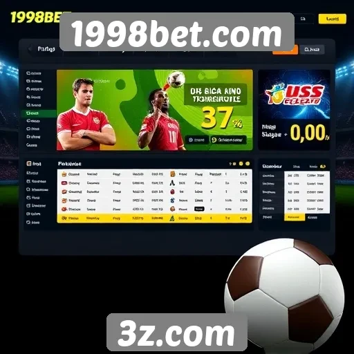 Interface do usuário do site 1998bet